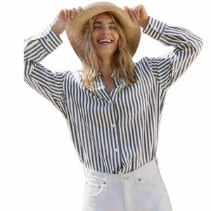 Jenni Kayne “Striped Boyfriend Shirt”
